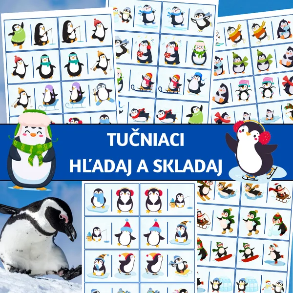 Tučniaky: hľadaj a skladaj
