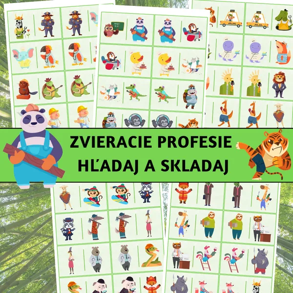 Zvieracie povolania: Hľadaj a skladaj