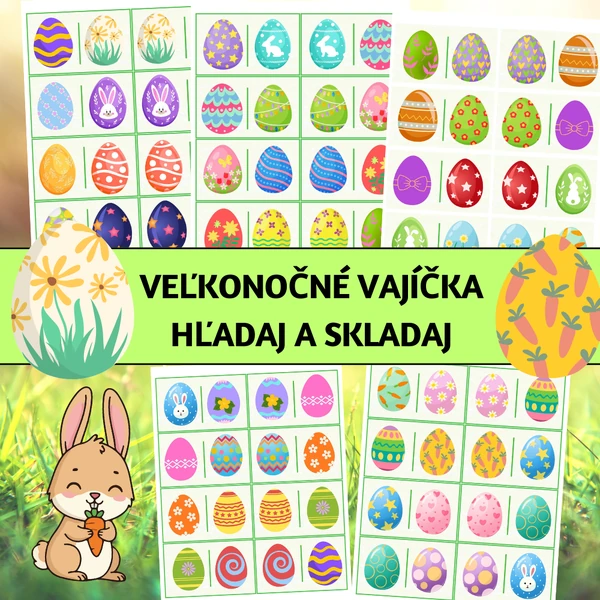 Veľkonočné vajíčka: hľadaj a skladaj