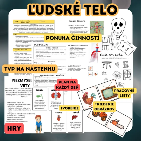 Ľudské telo - príprava na celý týždeň