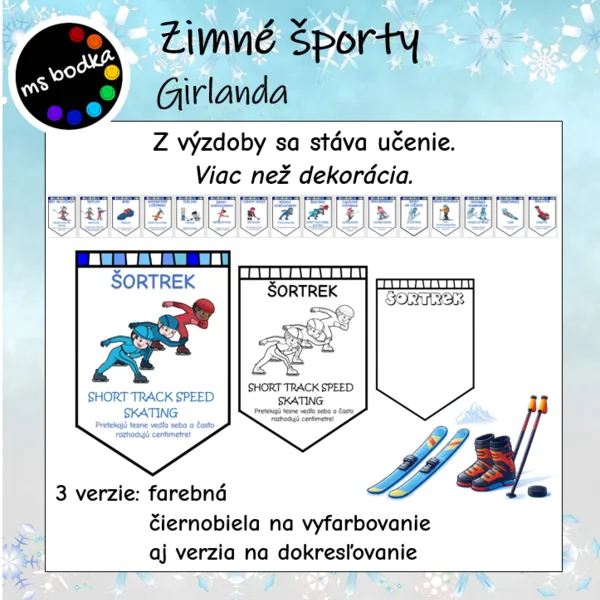 Girlanda ZIMNÉ ŠPORTY