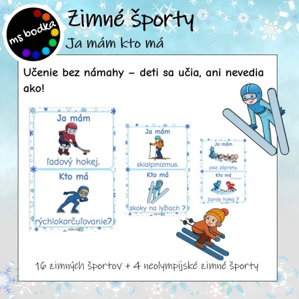 Ja mám kto má ZIMNÉ ŠPORTY