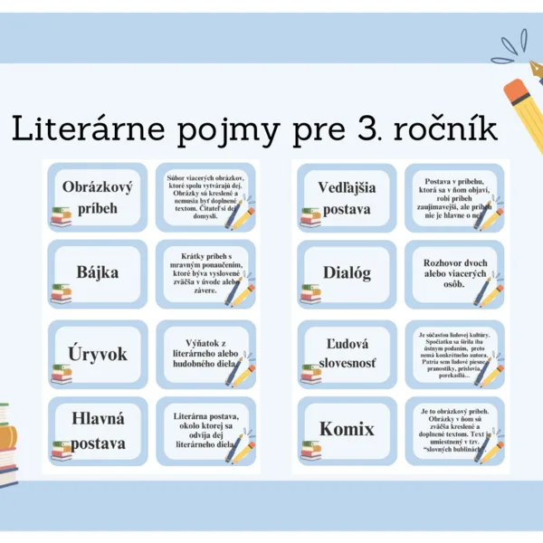 Literárne pojmy - 3.ročník 