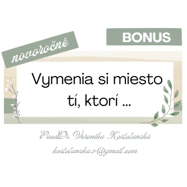 BONUS...NOVOROČNÉ - Vymenia si miesto tí, ktorí...