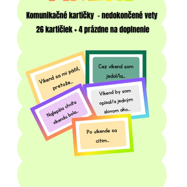 Víkend - komunikačné kartičky