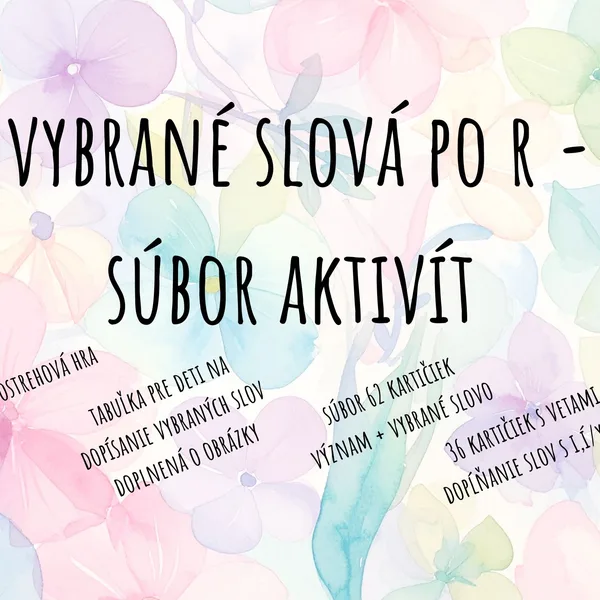Vybrané slová po R - súbor aktivít