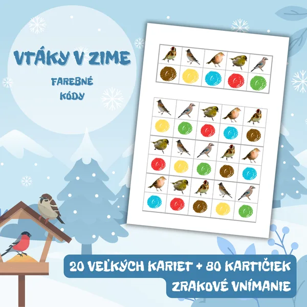 VTÁKY V ZIME - brožúra - farebné kódy