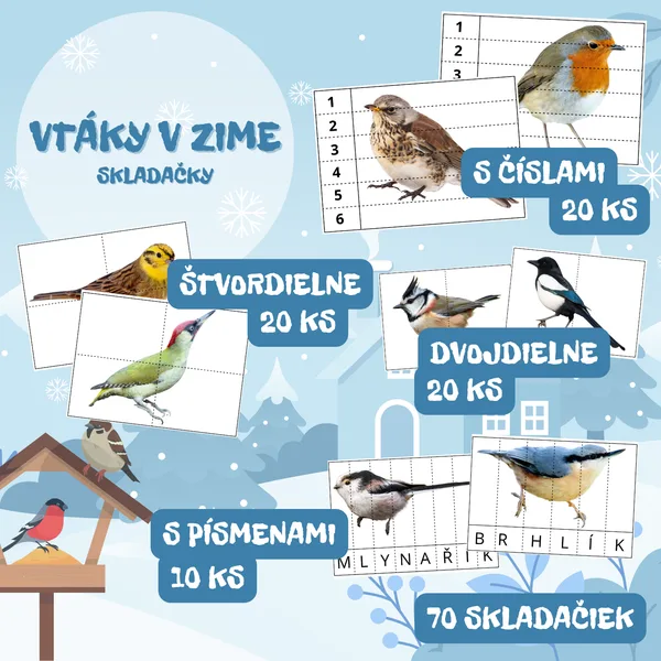 VTÁCI V ZIME - skladačky