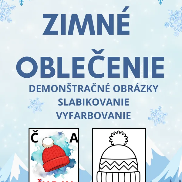 Zimné oblečenie - slabikovanie