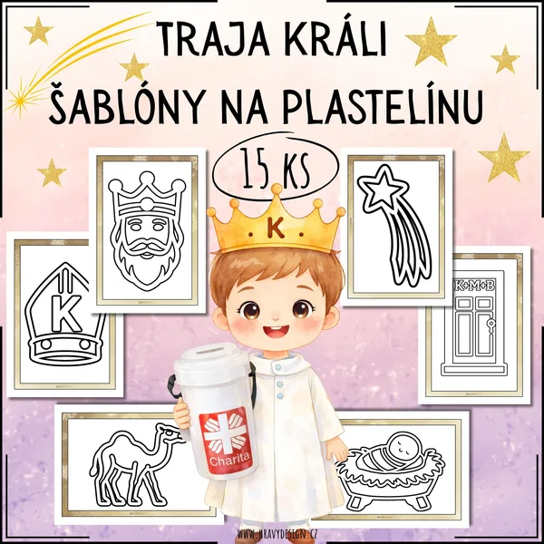 Šablóny na plastelínu – Traja králi