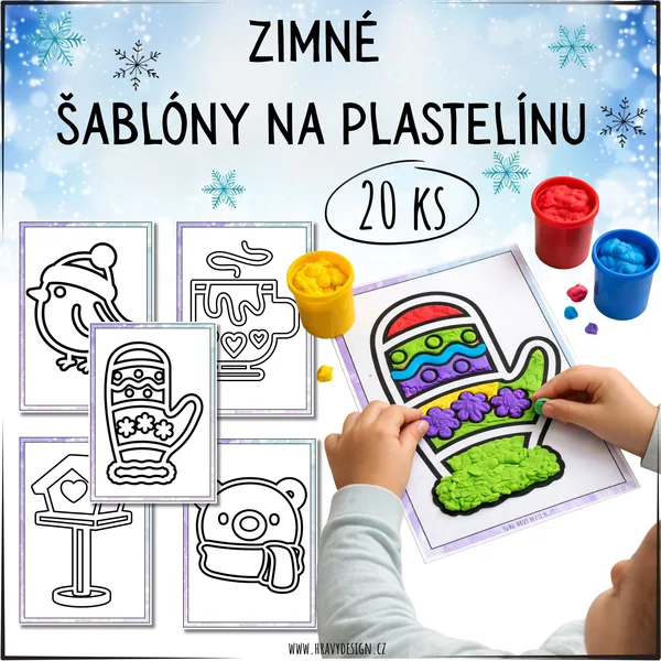 Šablóny na plastelínu – Zima