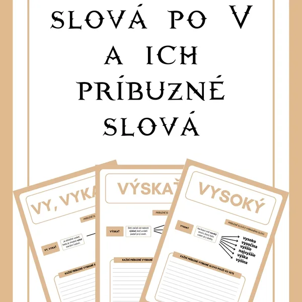 Vybrané slová po V