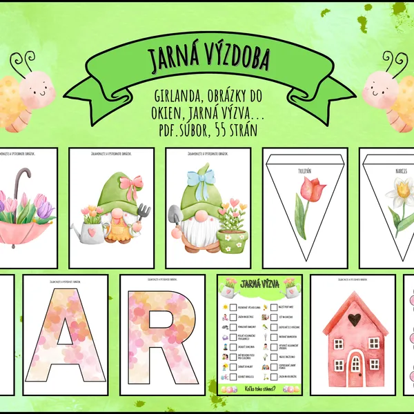 Jarná výzdoba, veľkonočná výzdoba, jarné otázky pre ranný kruh🌷