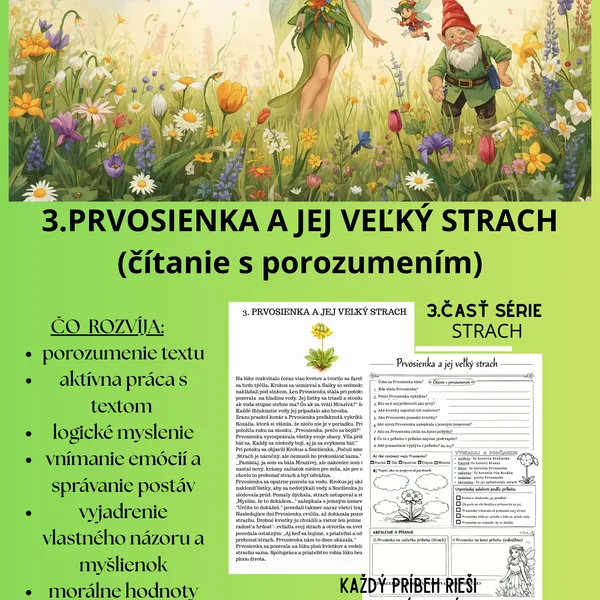 3. Prvosienka- čítanie s porozumením