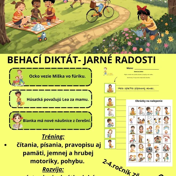 Behací diktát- Jarné radosti