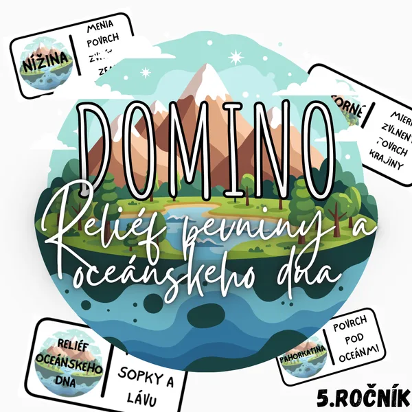 Domino - Reliéf pevniny a oceánskeho dna