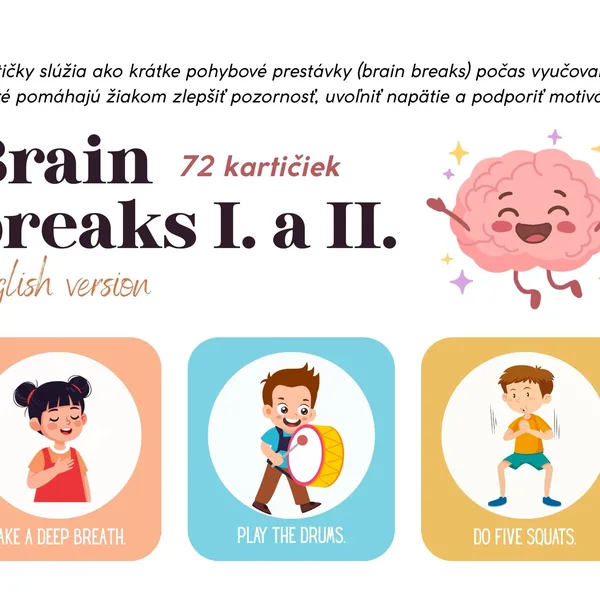 Brain Breaks I. a II. - anglická verzia - veľký balík 