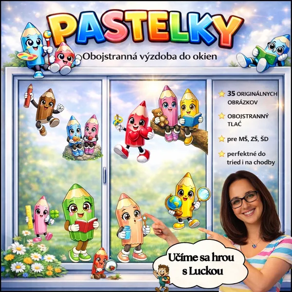 Výzdoba do okien – PASTELKY – A3, A4, A5