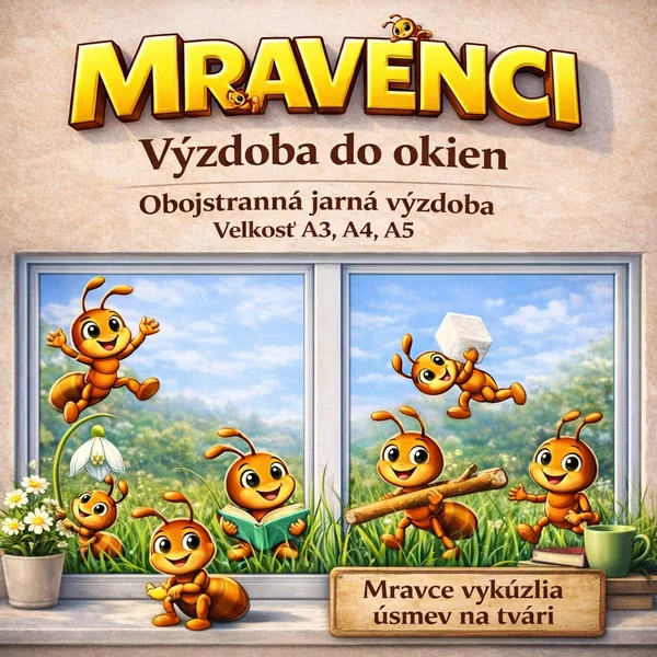 Výzdoba do okien – MRAVCE – 29 obojstranných obrázkov