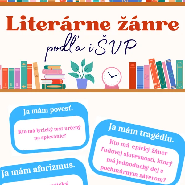 Literárne žánre - opakovanie (všetky žánre, ktoré potrebujete na konci 9. ročníka) 