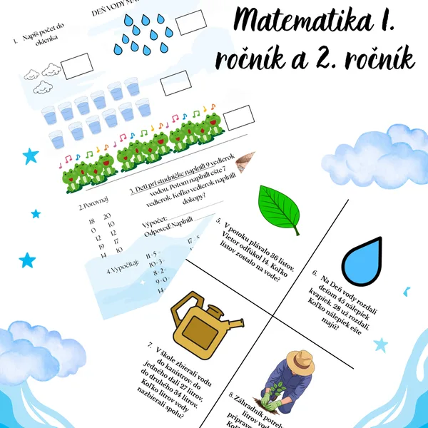Deň vody - Matematika 1. ročník a 2. ročník