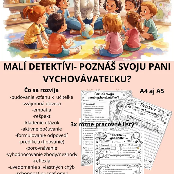 Detektív- poznáš svoju pani vychovávateľku?