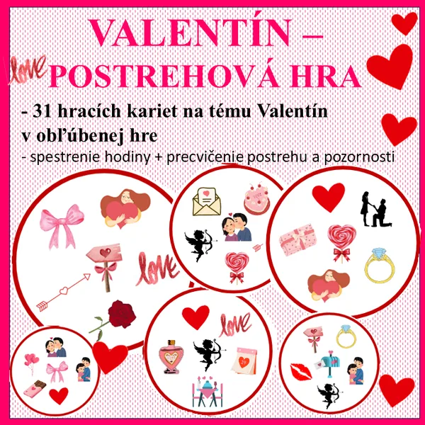 Valentín - postrehová hra