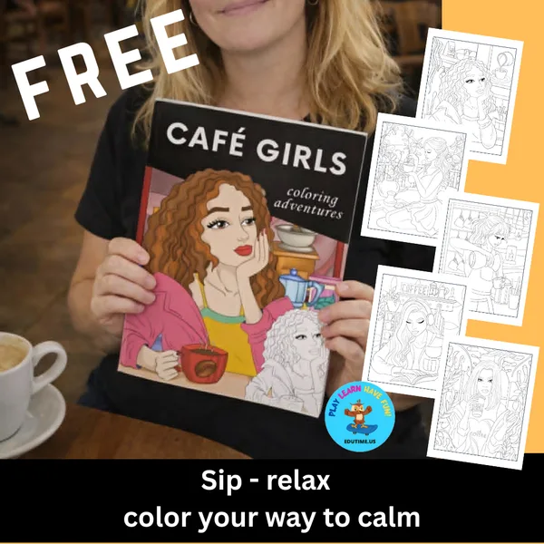 FREE - Café Girls - coloring pages