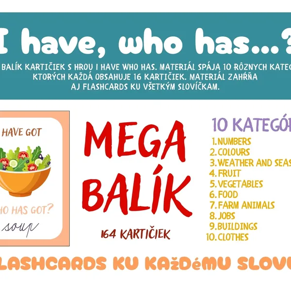 I have, who has - MEGA balík