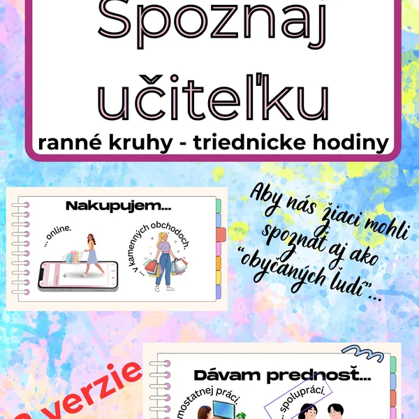 Spoznaj učiteľku - aktivity na ranný kruh (2 rôzne verzie) 