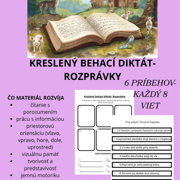 Kreslený behací diktát- rozprávky