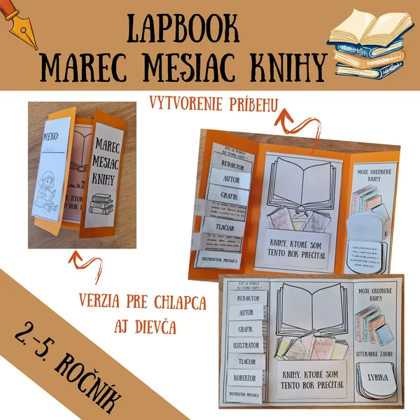 LAPBOOK - marec mesiac knihy
