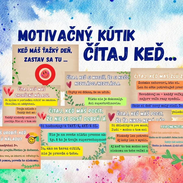 Motivačný kútik - Čítaj keď ....