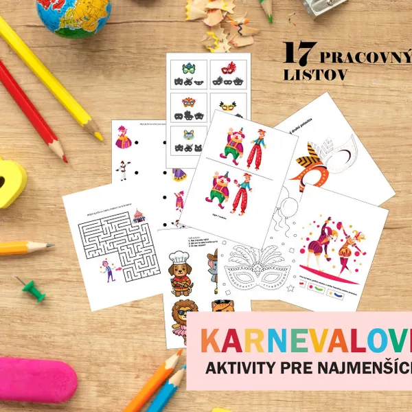 Pracovné listy pre MŠ-KARNEVAL, FAŠIANGY