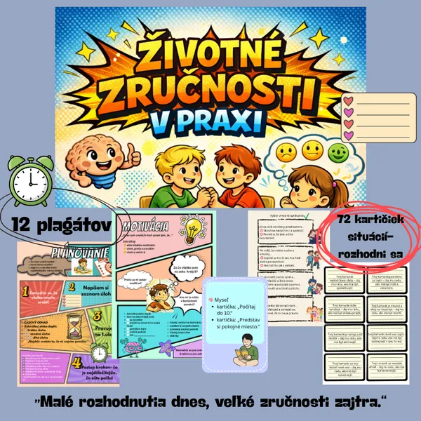 Životné zručnosti- soft skills / mäkké zručnosti, trh práce, rozhodnutia, sebareflexia, zodpovednosť, motivácia, kritické myslenie, konflikt, plánovanie