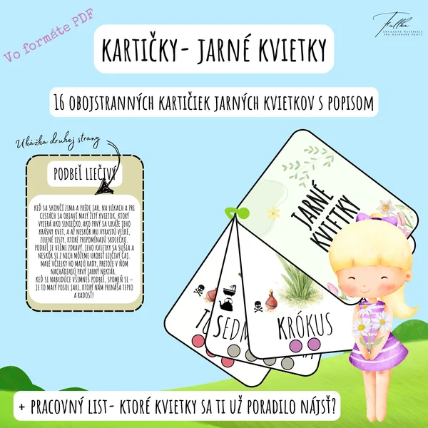 Kartičky- Jarné kvety, Jar, Jarné prebúdzanie, kvietky