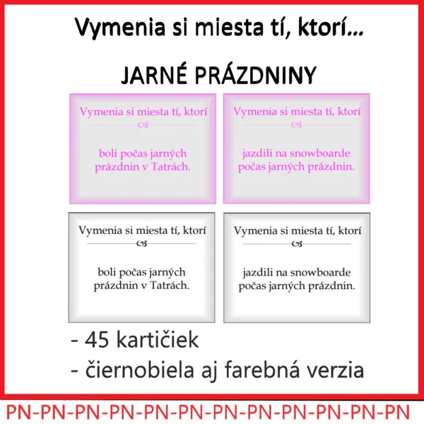 Vymenia si miesta tí, ktorí... JARNÉ prázdniny