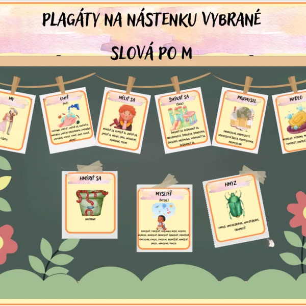 Plagát - vybrané slová M