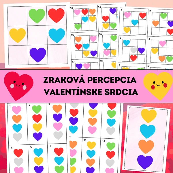 Zraková percepcia: Valentínske srdcia