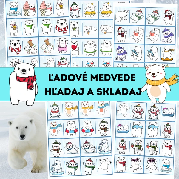 Ľadové medvede: hľadaj a skladaj