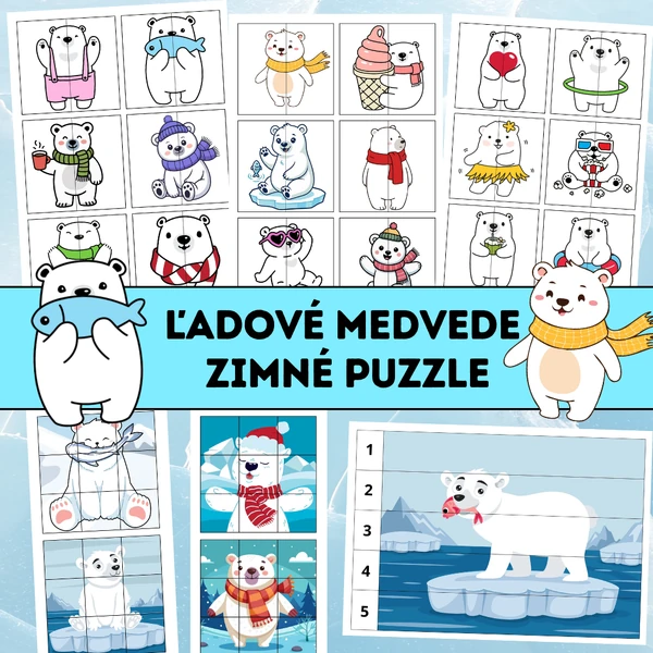 Ľadové medvede: zimné puzzle
