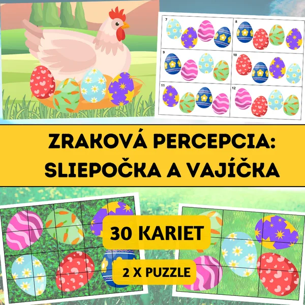 Zraková percepcia: Sliepočka a vajíčka