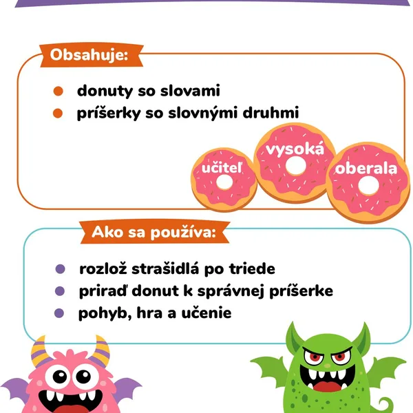 Slovné druhy - Nakŕm strašidlá
