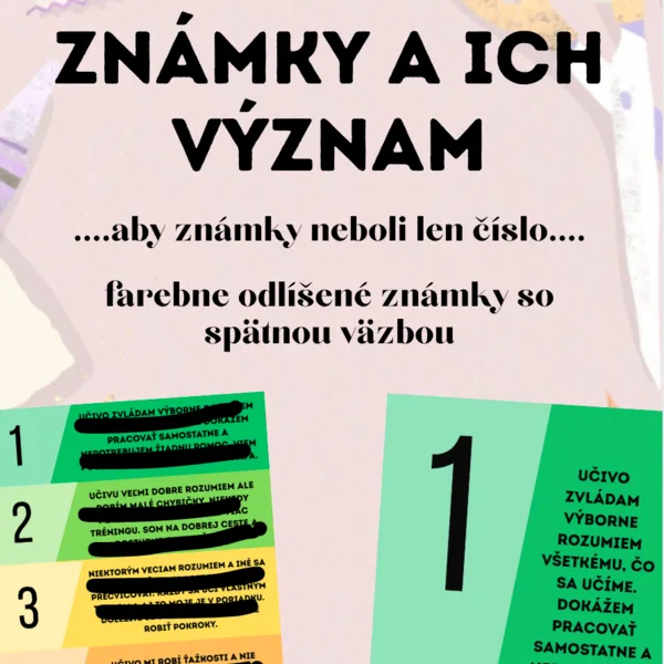 Hodnotenie - známky ako spätná väzba