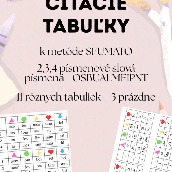 Čítacie tabuľky - SFUMATO