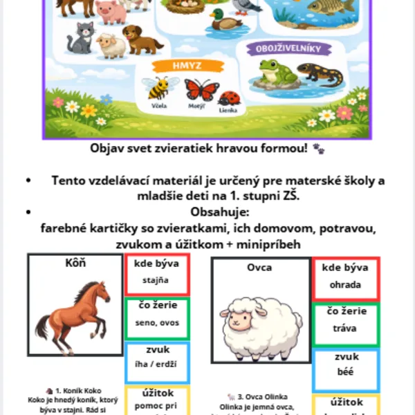 Objav svet zvieratiek hravou formou! 🐾