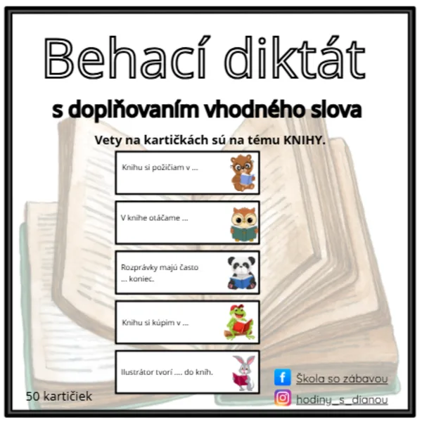 Behací diktát s témou KNIHY