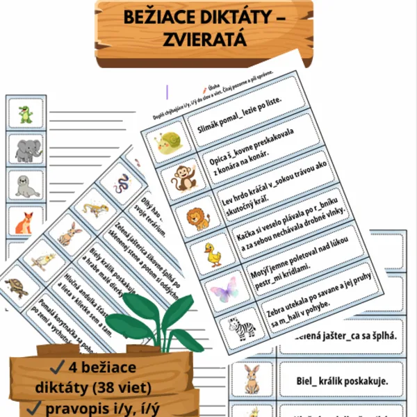 Bežiace diktáty - zvieratá
