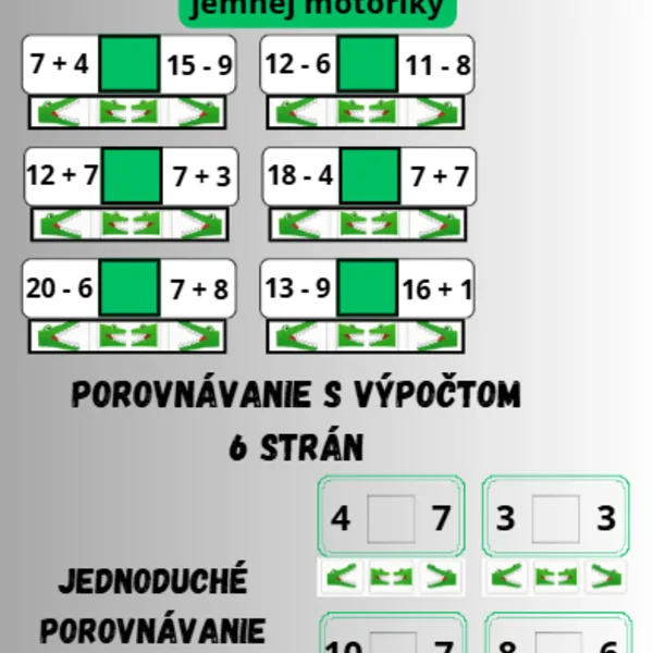 HLADNÝ KROKODÍL – štipcová matematická hra