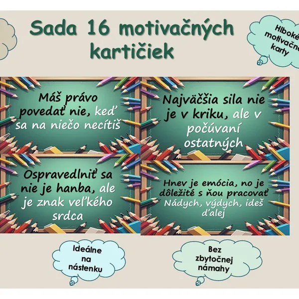 Motivačné kartičky do vašej triedy 